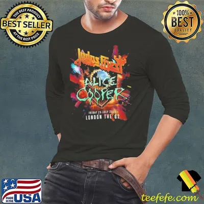 Judas Priest And Alice Cooper On Jul 25th 2025 At The O2 London T Shirt