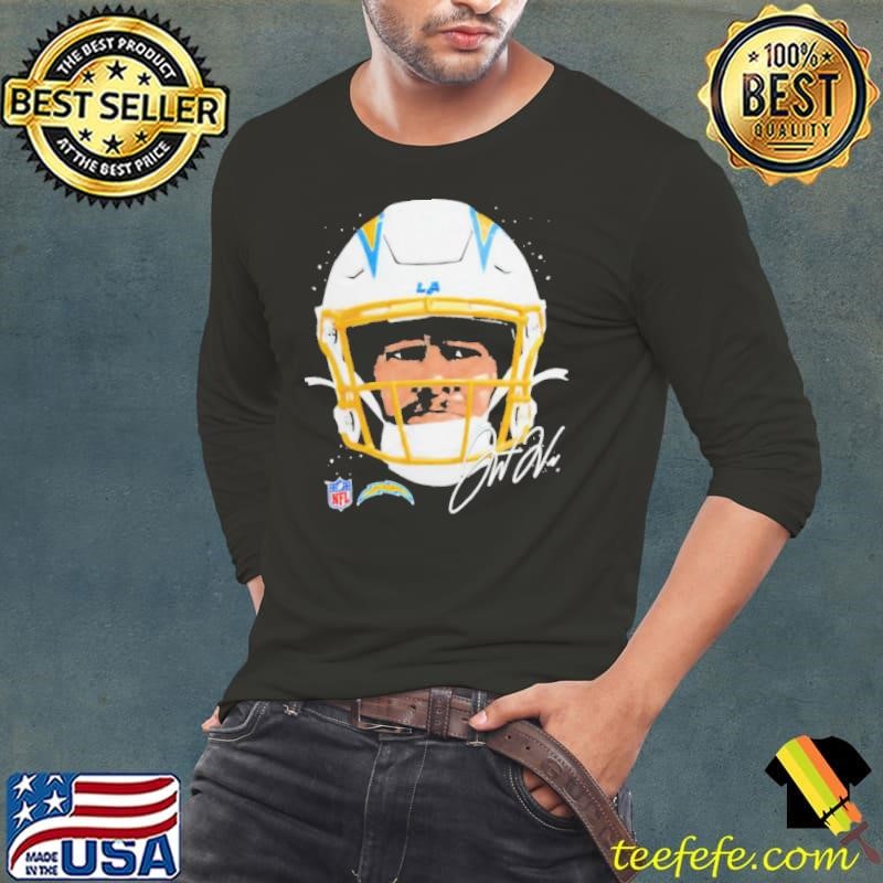 Justin Herbert Los Angeles Chargers NFL football big face signature graphic Long Sleeve Tee