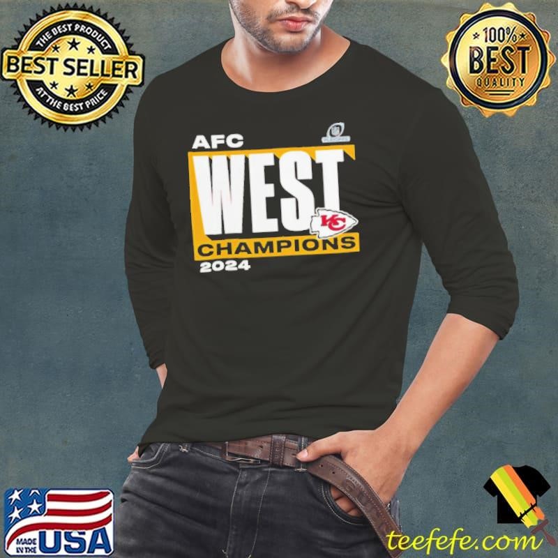 Kansas City Chiefs 2024 AFC West Division Champions Conquer NFL Playoffs Long Sleeve Tee