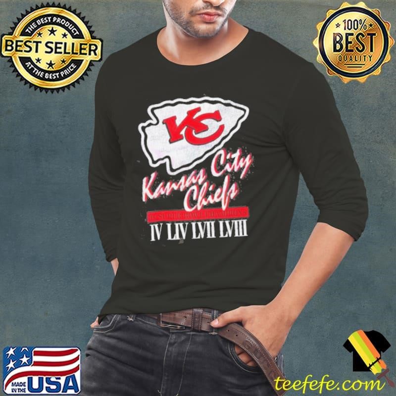Kansas City Chiefs 4x Super Bowl Champions retro Long Sleeve Tee