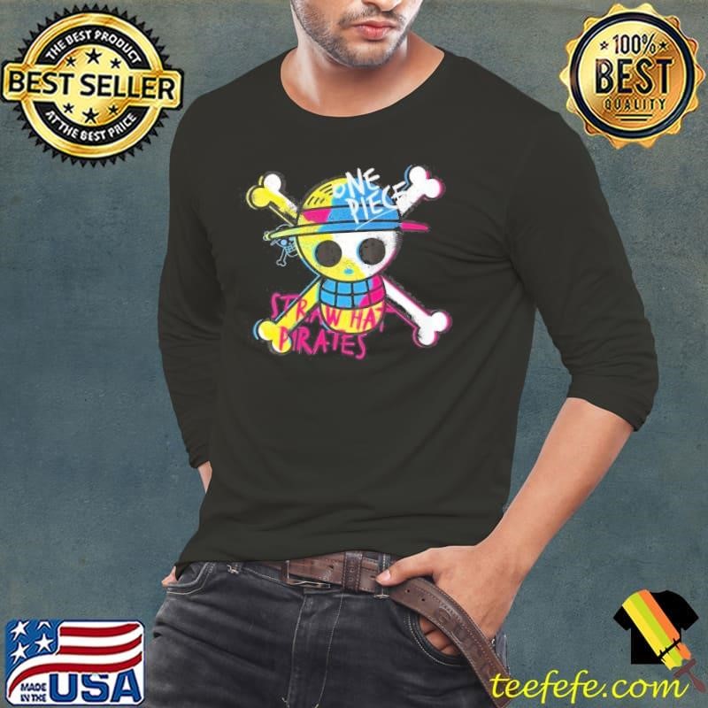 Kids One Piece Straw Hat Pirates Colour Logo Monkey D Luffy Kids Long Sleeve Tee
