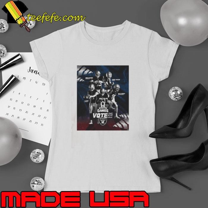 Las Vegas Raiders 2025 Pro Bowl Games Roster Bowers Carlson Crosby Spillane Cole Poster Ladies tee
