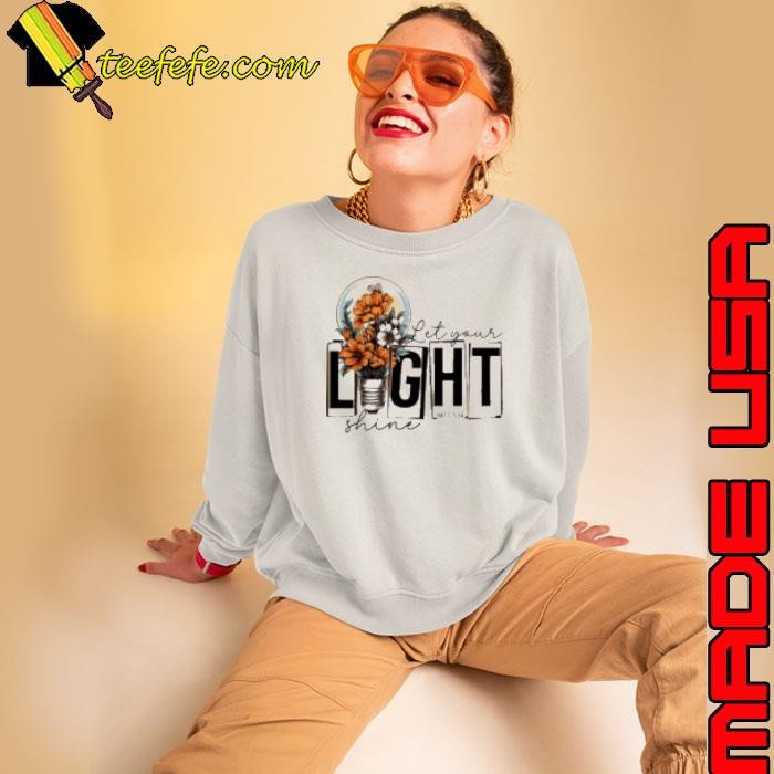 Lightbulb Floral Let Your Light Shine Shirt
