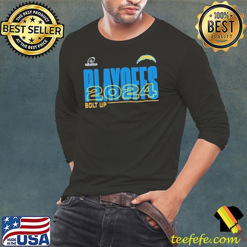 Los Angeles Chargers Bolt Up 2024 NFL Playoffs Long Sleeve Tee