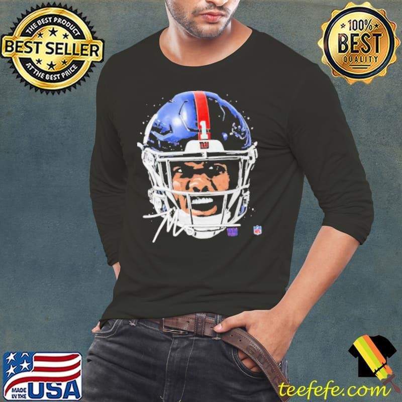 Malik Nabers New York Giants NFL football big face signature graphic Long Sleeve Tee