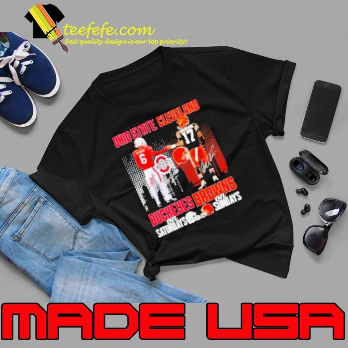 McCord Ohio State Buckeyes on saturdays Thompson Robinson Cleveland Browns on sundays signatures Unisex