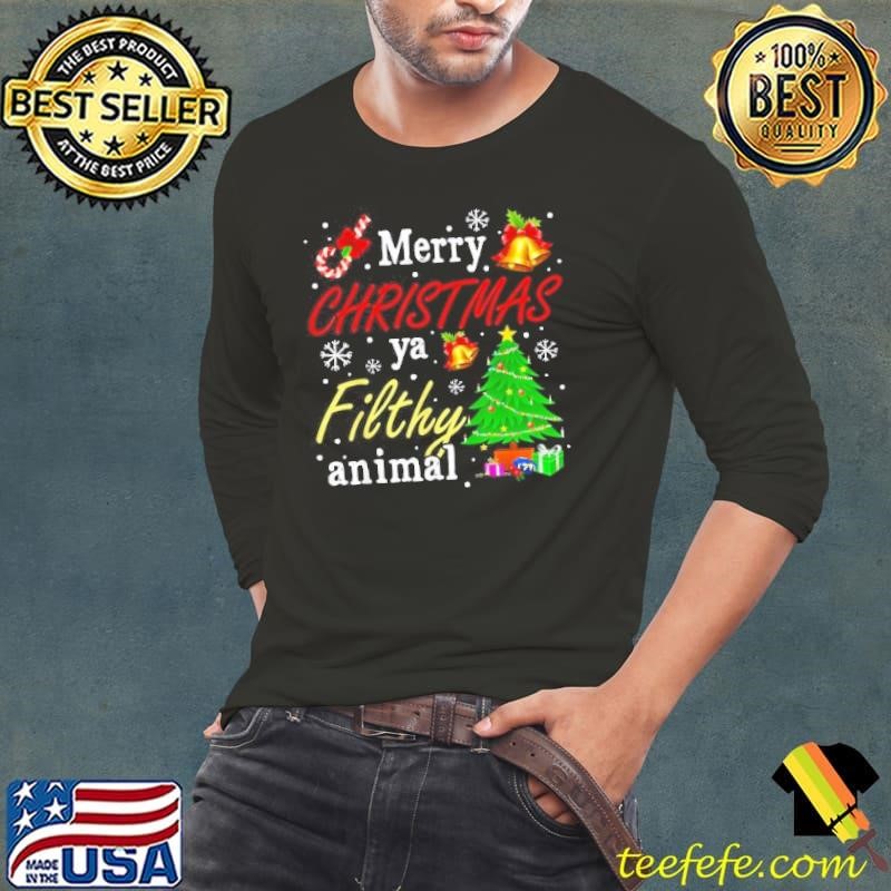 Merry Christmas Animal Filthy Ya Funny Xmas Shirt
