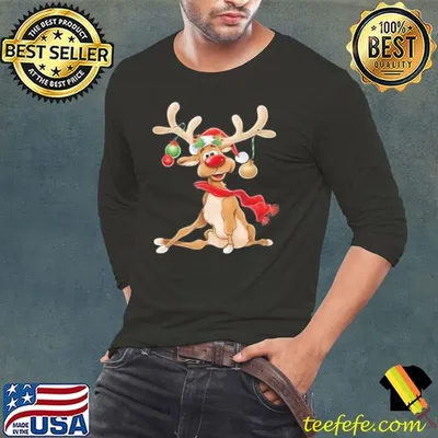 Merry Christmas Women Gifts For Him Funny Reindeer Shirt