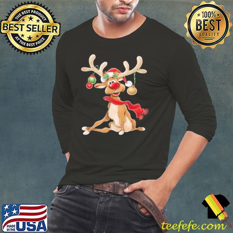 Merry Christmas Women Gifts For Him Funny Reindeer Shirt
