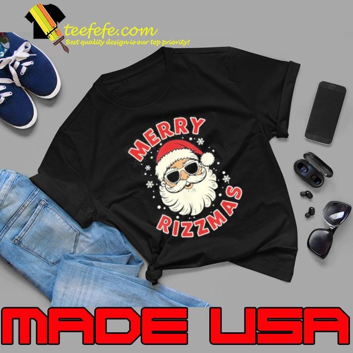 Merry Rizzmas Christmas Rizz Cool Santa Sunglasses Xmas Pjs Unisex