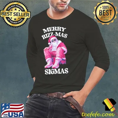 Merry Rizzmas Sigmas Santa Rizzler Youth Kids Teen Shirt