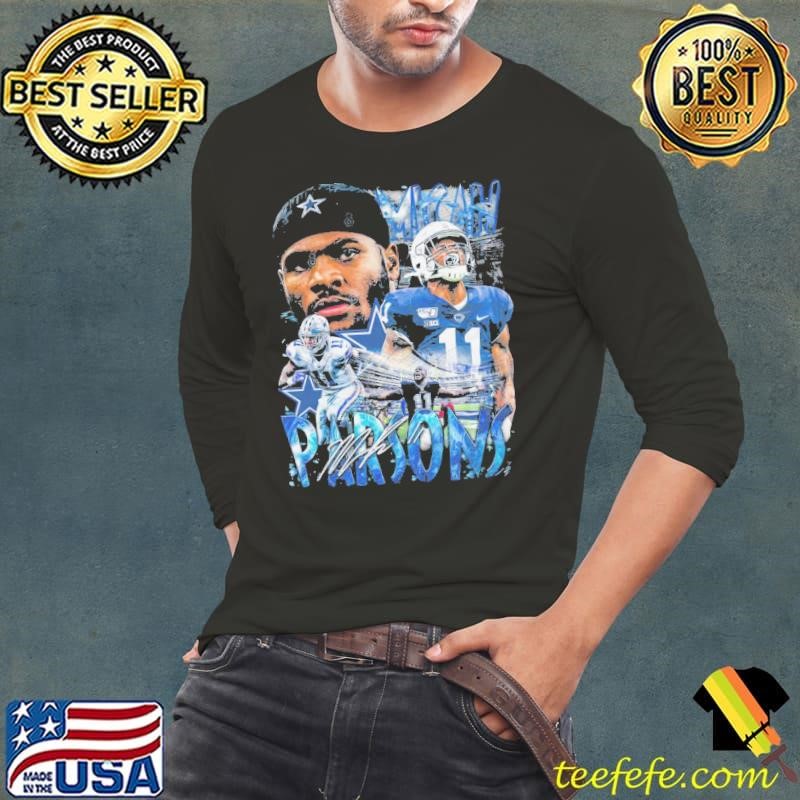 Micah Parsons American professional football linebacker Dallas Vintage Bootleg Long Sleeve Tee