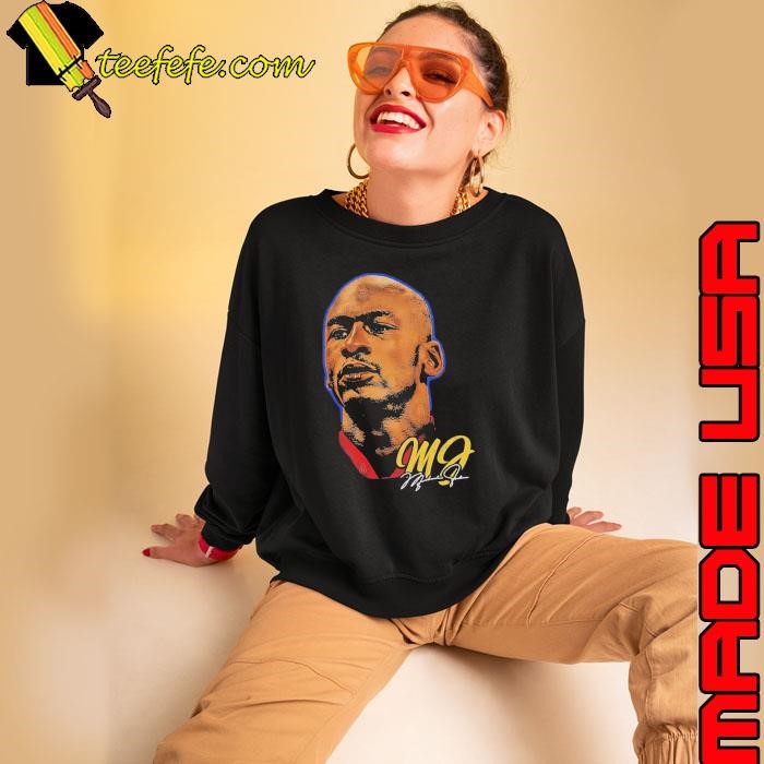 Michael Jordan American businessman and former professional basketball Big Face Signature Sweatshirt
