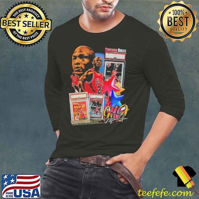 Michael Jordan American businessman and former professional basketball Vintage Card Long Sleeve Tee