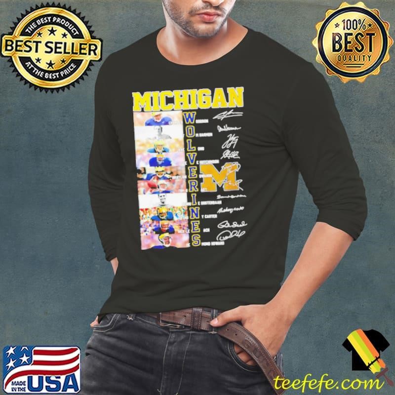 Michigan Wolverines name and signature player shirt