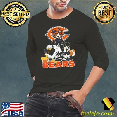Mickey Friends Chicago Bears Tee Disney Inspired Game Day Football NFL Shirt