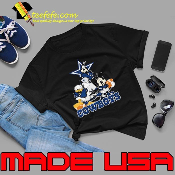 Mickey Friends Dallas Cowboys Tee Disney Inspired Game Day Football NFL Unisex