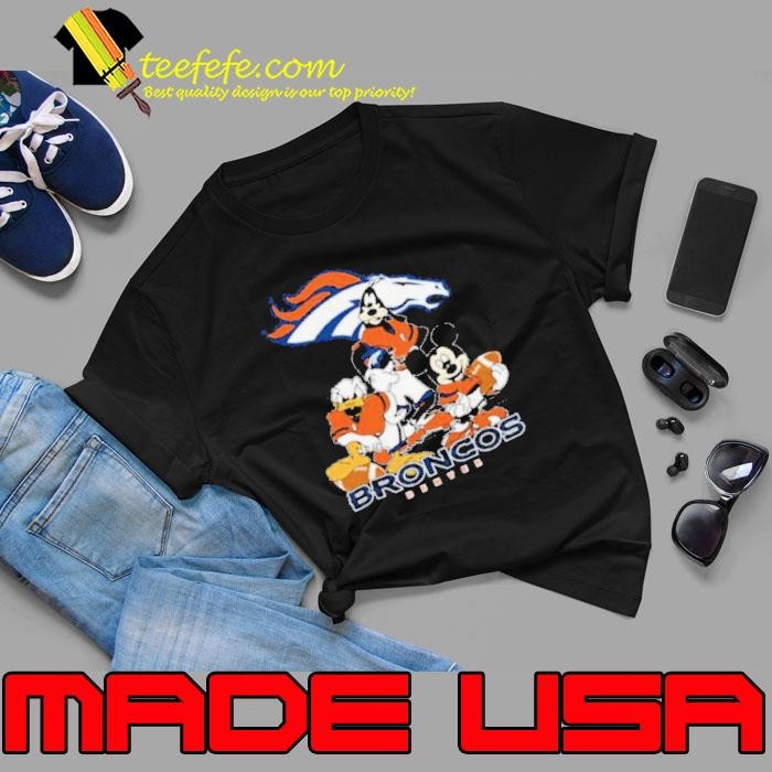 Mickey Friends Denver Broncos Tee Disney Inspired Game Day Football NFL Unisex