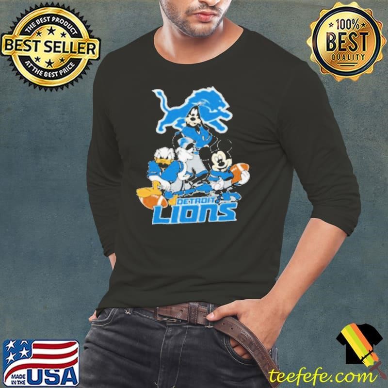 Mickey Friends Detroit Lions Tee Disney Inspired Game Day Football NFL Shirt