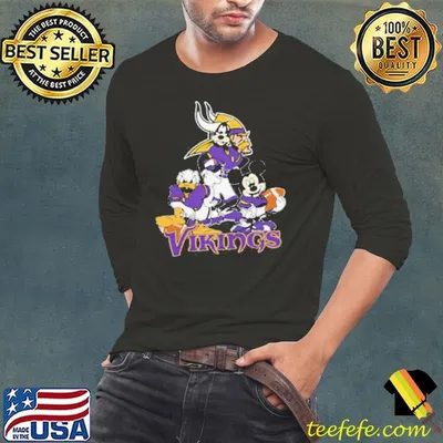 Mickey Friends Minnesota Vikings Tee Disney Inspired Game Day Football NFL Shirt