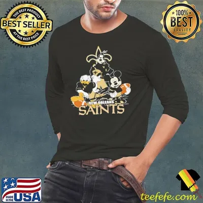 Mickey Friends New Orleans Saints Tee Disney Inspired Game Day Football NFL Shirt