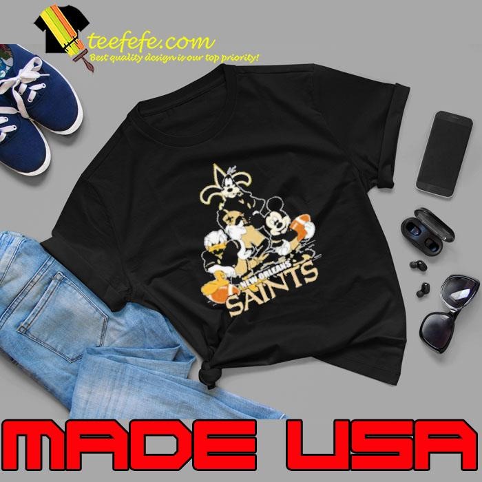 Mickey Friends New Orleans Saints Tee Disney Inspired Game Day Football NFL Unisex