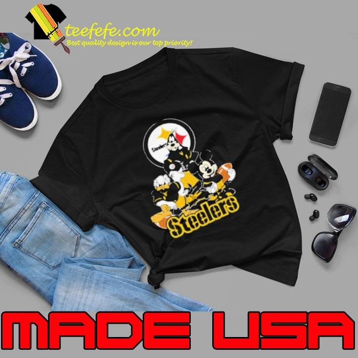 Mickey Friends Pittsburgh Steelers Tee Disney Inspired Game Day Football NFL Unisex