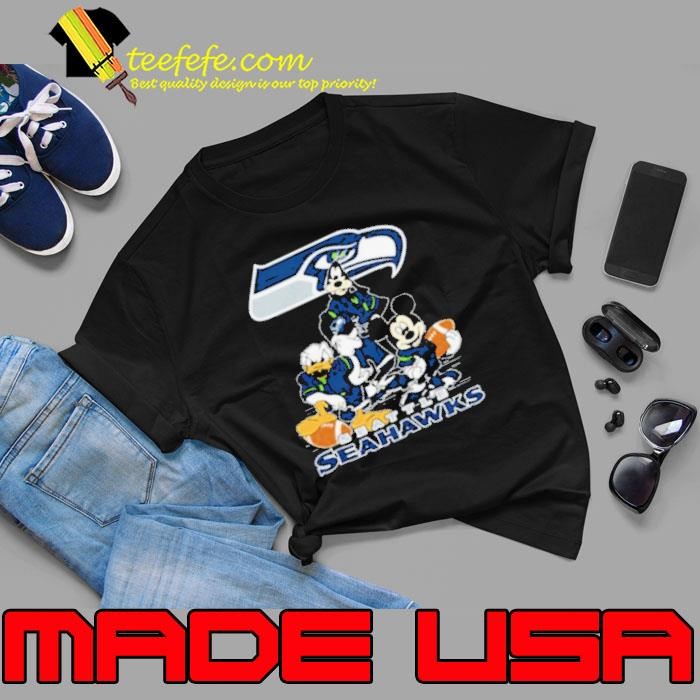 Mickey Friends Seattle Seahawks Tee Disney Inspired Game Day Football NFL Unisex