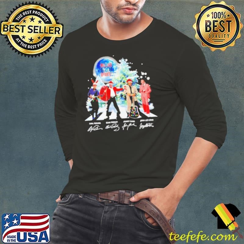 Million Dollar Quartet Elvis Johnny Cash Jerry Lee Lewis and Carl Perkins Signature shirt