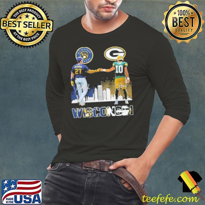Milwaukee Brewers Willy Adames Green Bay Packers Jordan Love Wisconsin T Shirt Shirt