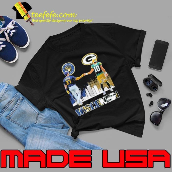 Milwaukee Brewers Willy Adames Green Bay Packers Jordan Love Wisconsin T Shirt Unisex