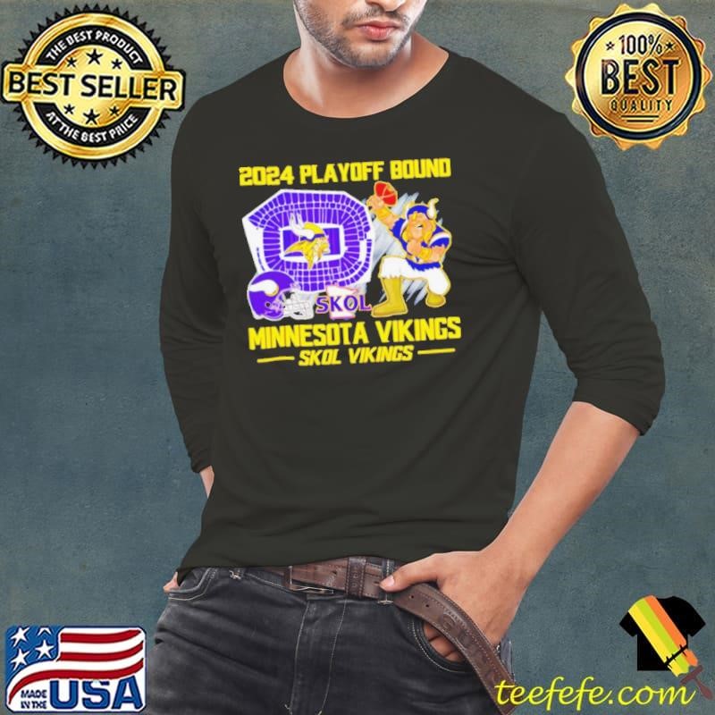 Minnesota Vikings 2024 Playoff Bound Skol Vikings mascot shirt