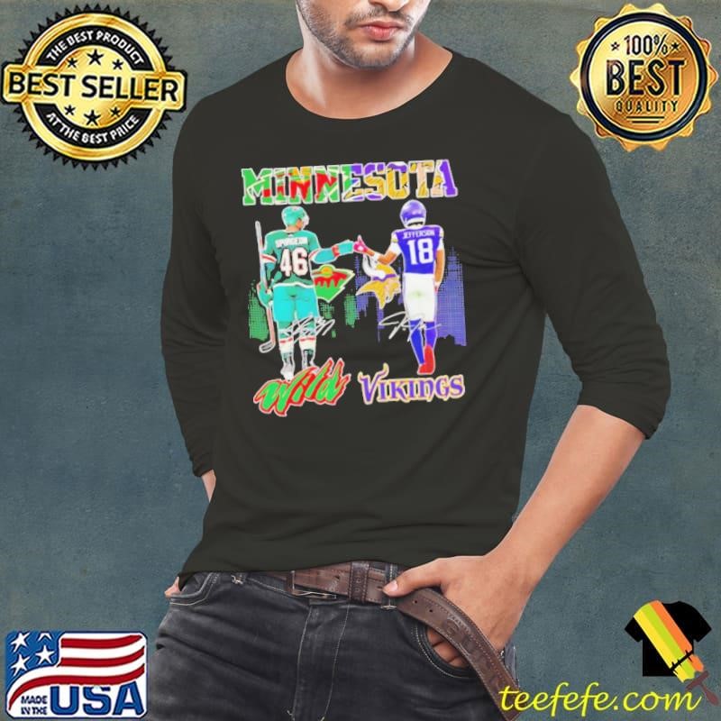 Minnesota Wild Jared Spurgeon x Minnesota Vikings Justin Jefferson shirt