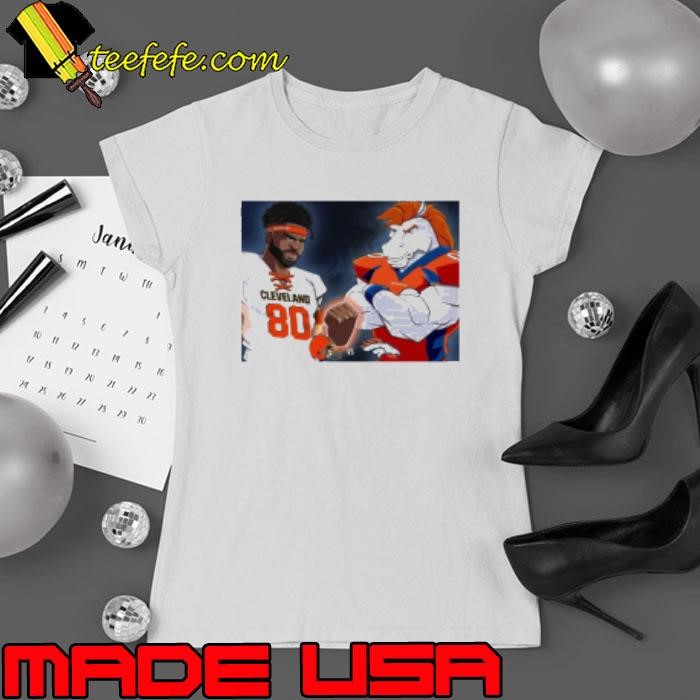 Monday Night Football Matchup Cleveland Browns vs. Denver Broncos Dec 2 2024 Ladies tee