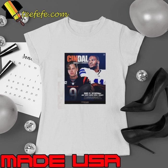 NFL Cincinnati Bengals Vs Dallas Cowboys Week 14 December 9 2024 Poster t Ladies tee