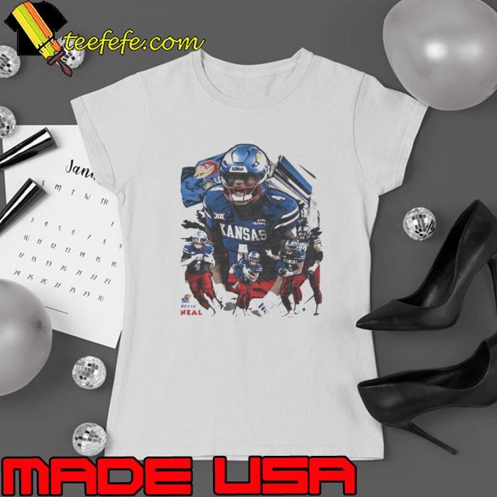 NFL Devin Neal Kansas Jayhawks Football graphic Ladies tee