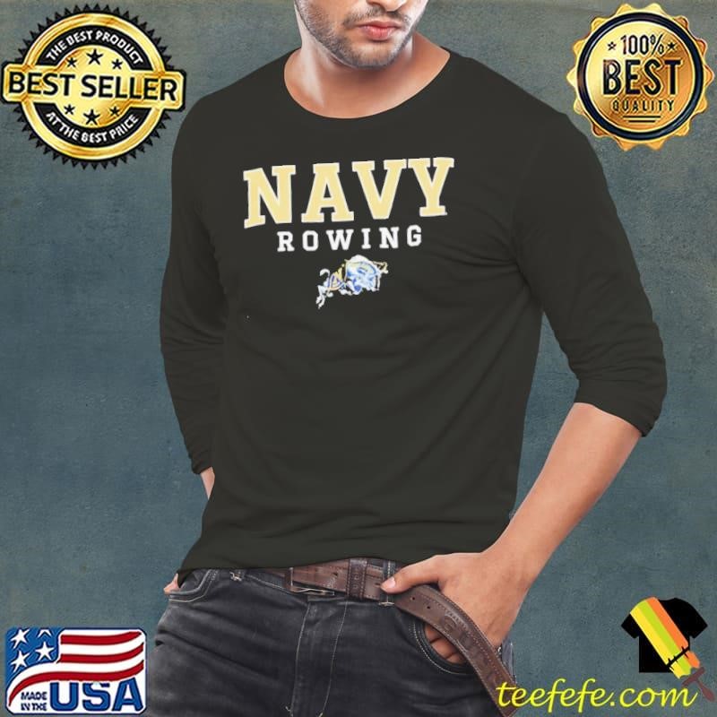 Navy Midshipmen Rowing logo Long Sleeve Tee