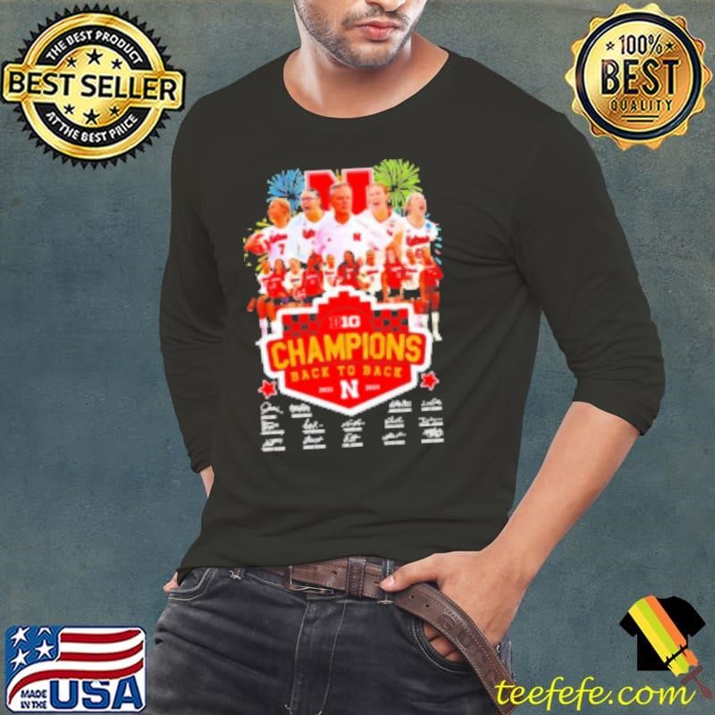 Nebraska Huskers volleyball Big 10 Champions back to back 2023 2024 Long Sleeve Tee