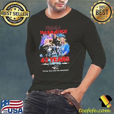 Nicko Mcbrain’s 42 Years 1983 2024 Thank You For The Memories Signature shirts