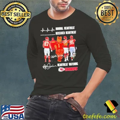 Normal Heartbeat Deceased Heartbeat Heartbeat Watching Kansas City Chiefs Signatures Shirt