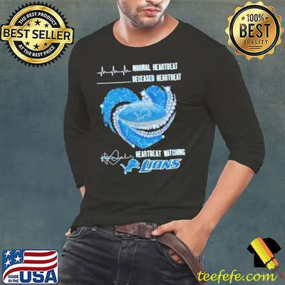 Normal Heartbeat Deceased Heartbeat Watching Detroit Lions X Heart Diamonds Shirt
