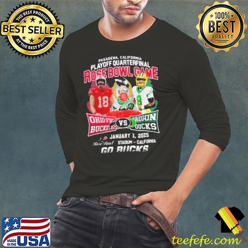 Ohio State Buckeyes Vs Oregon Ducks 2025 Go Bucks Long Sleeve Tee