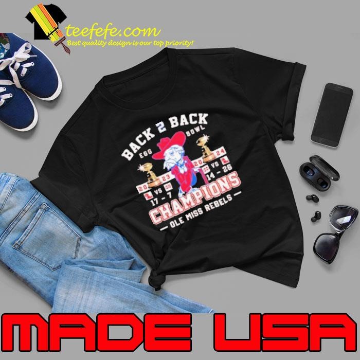 Ole Miss Rebels Back 2 Back Egg Bowl Champions 2023 2024 Unisex