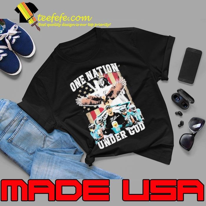 One Nation Under Philadelphia Eagles 2024 Signatures Usa Flag Unisex