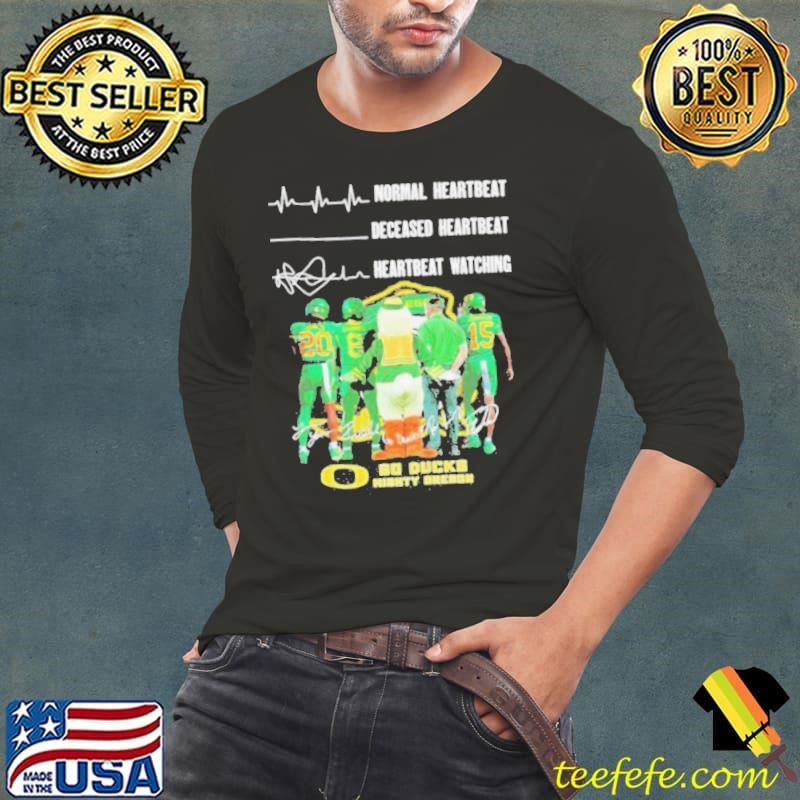 Oregon Ducks Crazy Heartbeat Watching Them Playing 2024 signatures Long Sleeve Tee