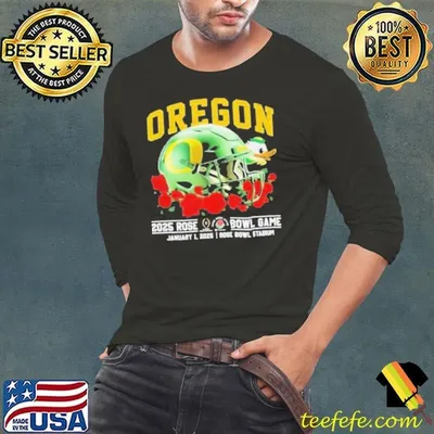 Oregon Ducks Rose Bowl 2025 January 1st Helmet Shirt