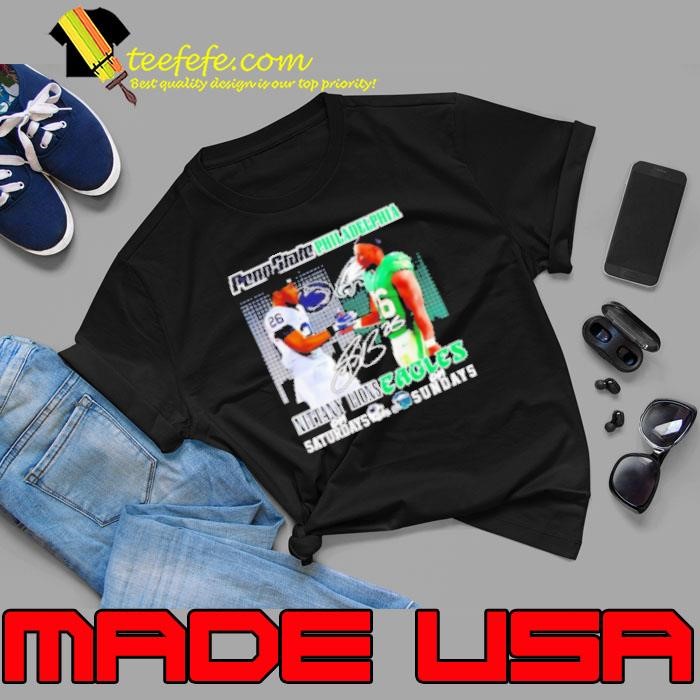 Penn State Nittany Lions Saturdays Philadelphia Eagles Sundays Saquon Barkley hand shake Unisex