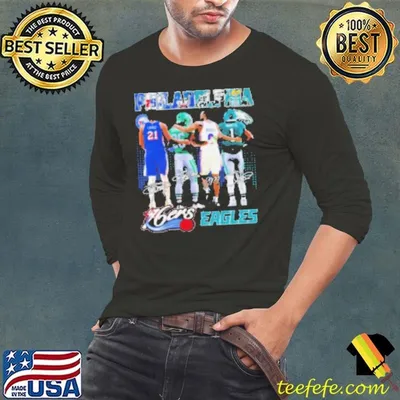 Philadelphia Basketball Embiid Maxey X Philadelphia Eagles Barkley Hurts Shirt