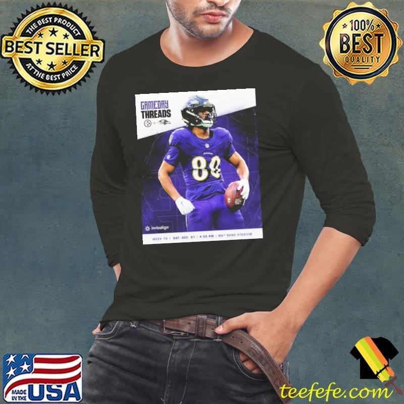 Poster Isaiah Likely Baltimore Ravens Vs Pittsburgh Steelers Gameday Threads Week 16 SAT December 21 M&T Bank Stadium Long Sleeve Tee