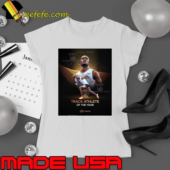 Poster Letsile Tebogo Male Track Athlete Of The Year World Athletics Awards 2024 Ladies tee